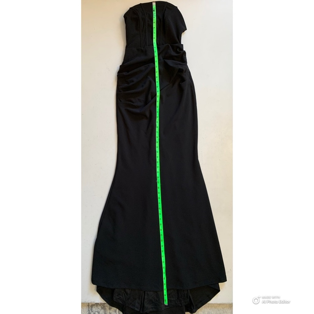 Lulus Small Laney Black Strapless Corset Maxi Dress NWT Formal Evening Dress - Picture 16 of 17